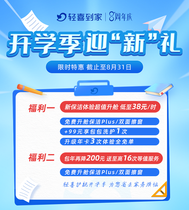轻喜8周年庆返场开学迎“新”轻喜有好礼(图2)